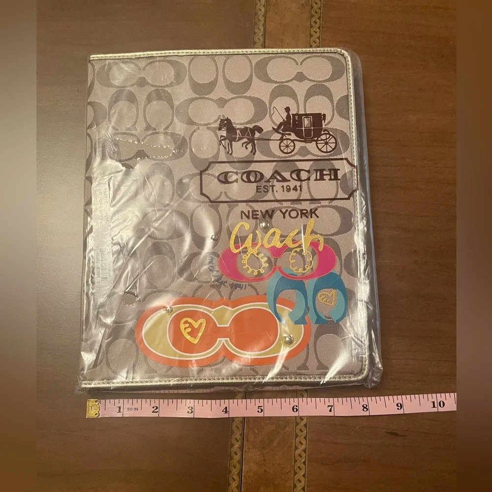 Coach New York Signature I Pad Folio with Colorful Graphic - Picture 5 of 6